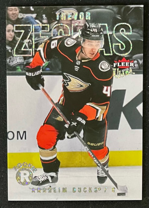 2021-22 Fleer Ultra Trevor Zegras Rookie Silver Foil #232 front